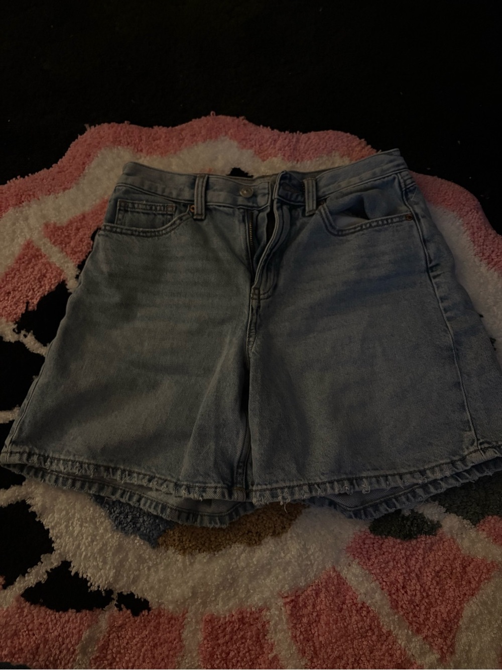 Rewash Light Blue Denim Shorts - Relaxed High Waist